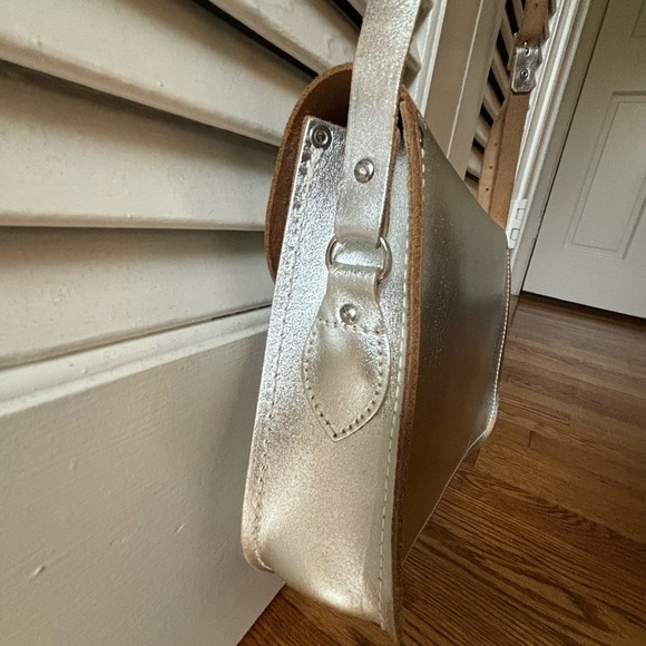 Cambridge Satchel Company silver metallic satchel. - Picture 2 of 15